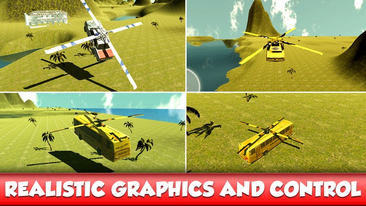 Flying School Bus Simulator: Extreme Flight Pilot screenshot-4