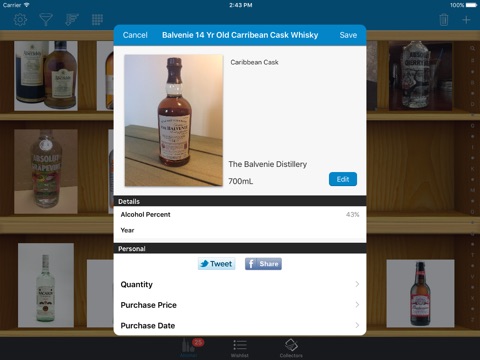 Alcohol, Beer, and Liquor Collectors for iPad screenshot 2