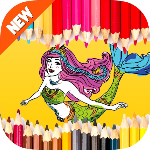 Coloring Drawing Book - for Barbie Mermaid