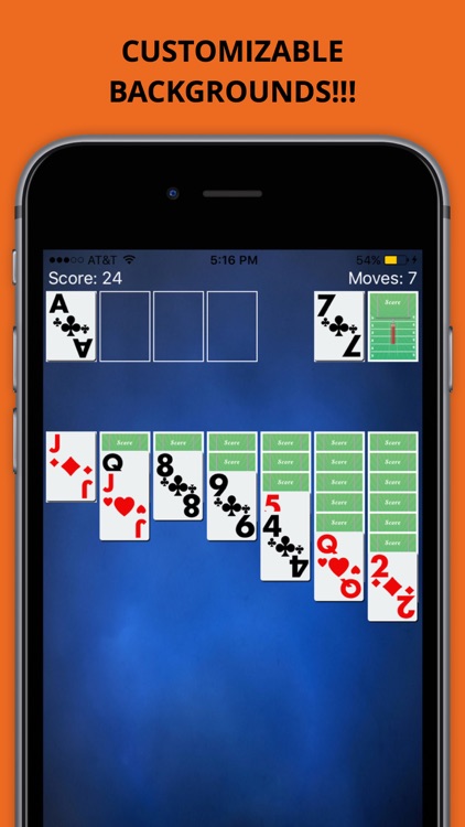 Football Solitaire Touchdown Score! Card