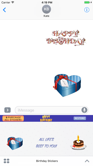 Birthday Stickers for iMessage : Happy Birthday(圖2)-速報App