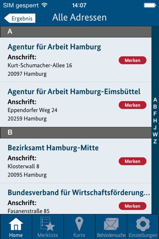BMWi Behördenwegweiser screenshot 2