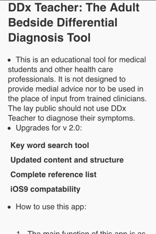 DDx Teacher: Differential Diagnosis/History Aid screenshot 3