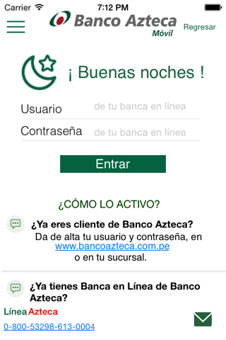 Banco Azteca Móvil Peru screenshot 2