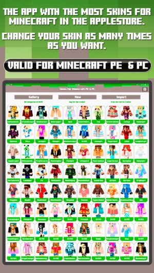 Skins For Minecraft Pe Pc Free Skins On The App Store