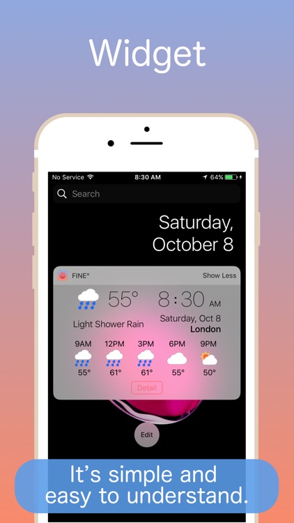 Fine° - Weather and Clock on the World Map !