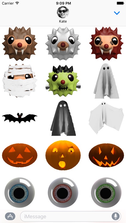 HedgeHoger Heads Halloween Stickers