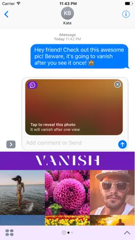 Game screenshot Vanish - Send Self-Destructing Photos in iMessage apk