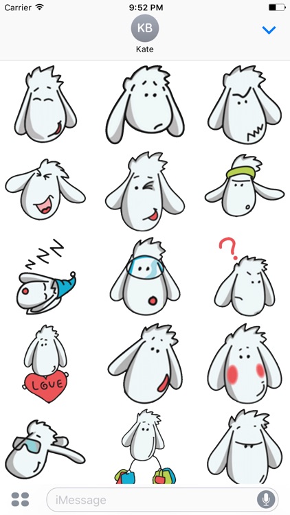 Funny Sheep GIF stickers for iMessage