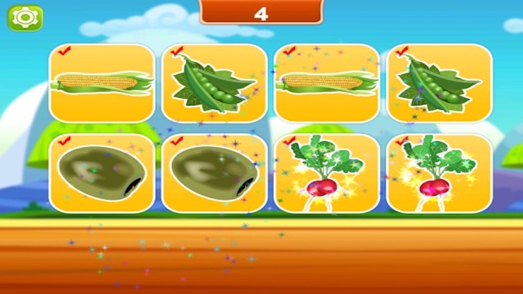 Matching Pairs Vegetables - Game For Toddlers