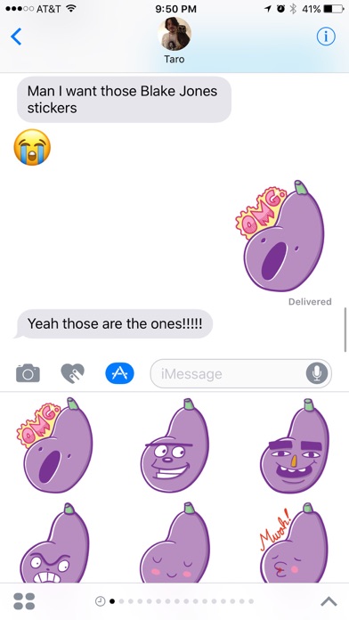 Aubergine Boys: Eggplant Stickers by Blake Jones