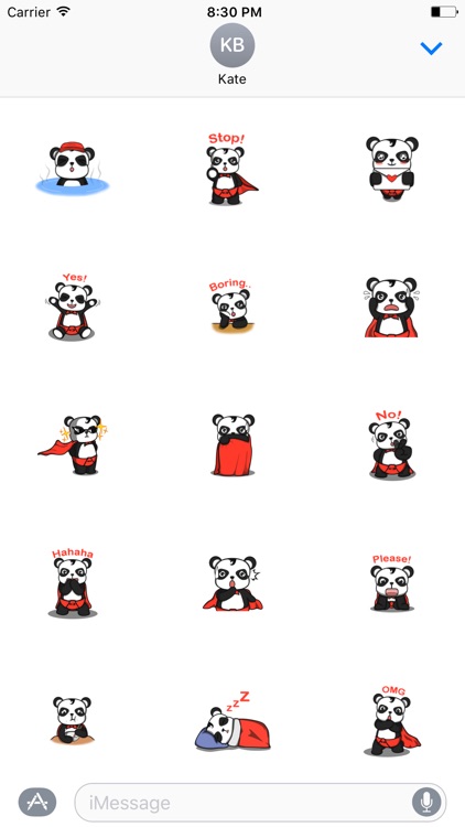 Panda Super Man Sticker