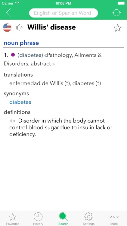 English Spanish Medicine Dictionary screenshot-4