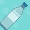 Flip the water bottle onto the platform to score