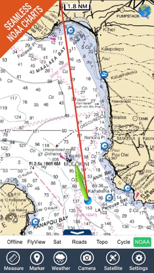 Marine : Hawaii HD - GPS Map Navigator