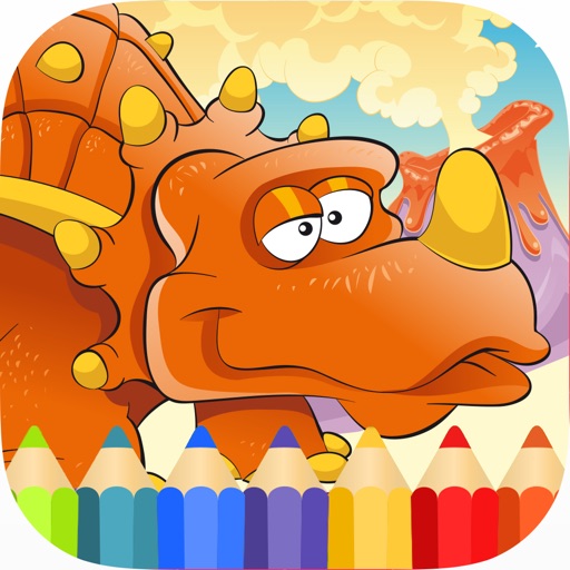 Dinosaur Coloring Book HD - Drawing for Kids Free iOS App