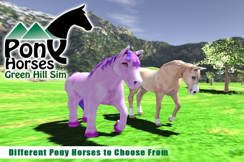 Pony Horses Green Hill Climb Simulator screenshot 2