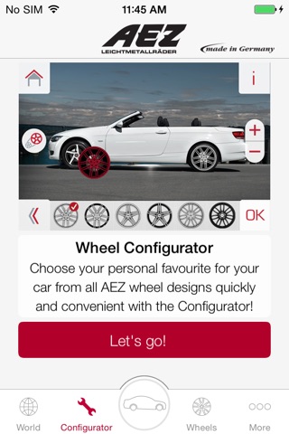 AEZ Wheels Configurator screenshot 2