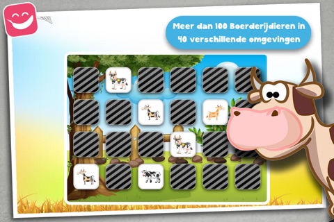 Barnyard Memo Game with Piggy, Farmer and Chickens screenshot 4