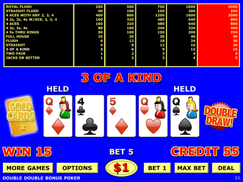 Double Draw Video Poker - náhled
