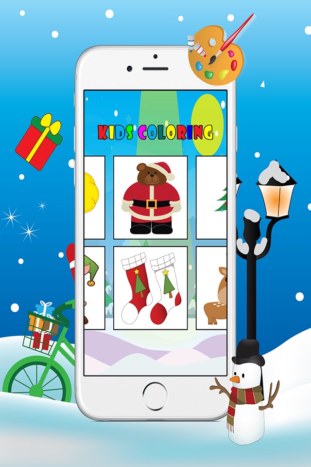 Christmas Coloring Book - Free Kids Colors Pages screenshot 3
