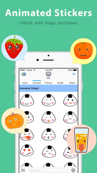 Kawaii Food Emoji Keyboard & Sticker Packs screenshot 3