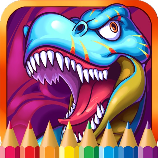 Dinosaur Coloring Pages Little Kids Painting Game icon