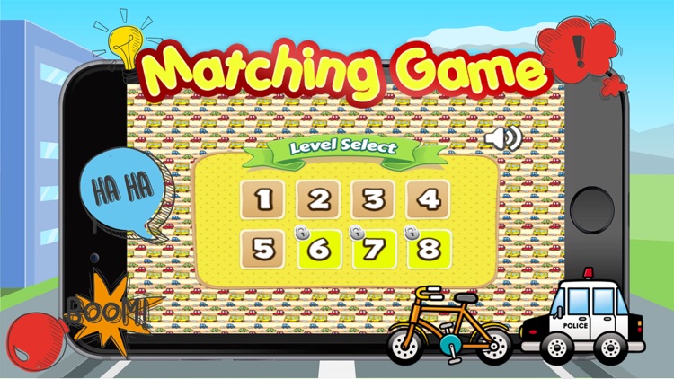 Vehicles Transportation Remember Matching Kid Game