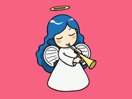 Make your conversations cuter with these Christmas Angels Stickers