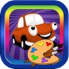 Icon Cars and Transportation Coloring book for kids