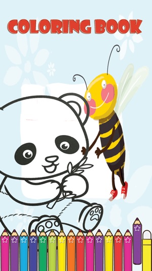 Panda Coloring Animals for learning Firs