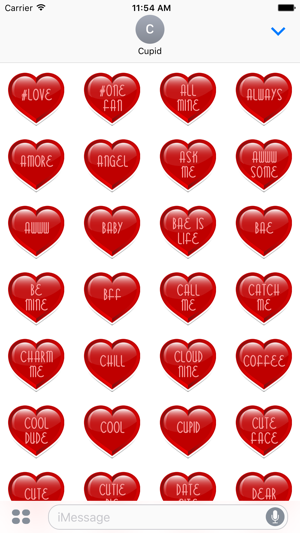 Conversation Heart Stickers for Valentines Day(圖2)-速報App