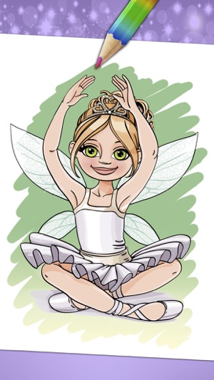 Magical ballerina coloring book pages game Pro(圖1)-速報App