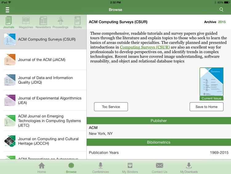 ACM Digital Library for iPad