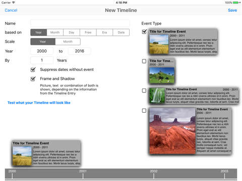 Timeline Maker - náhled