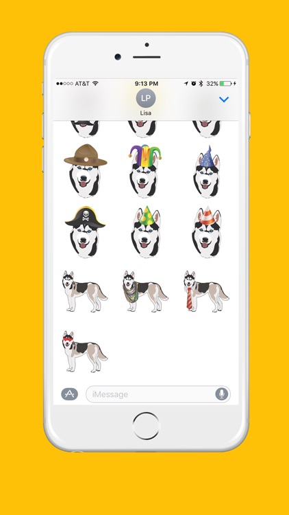 Siberian Husky Emoji screenshot-3