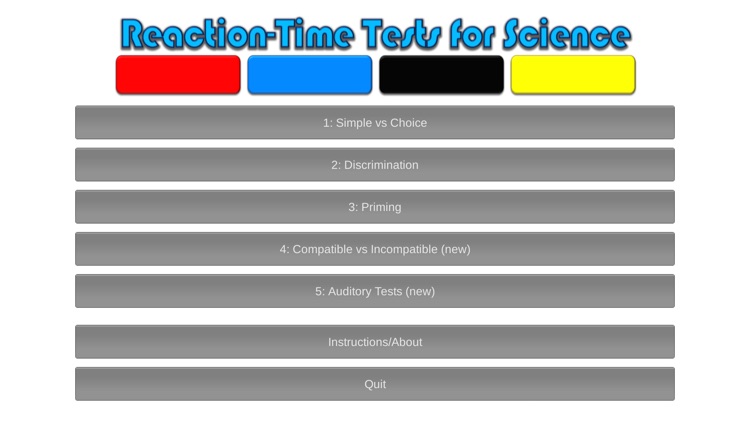 Reaction Time Tests for Science