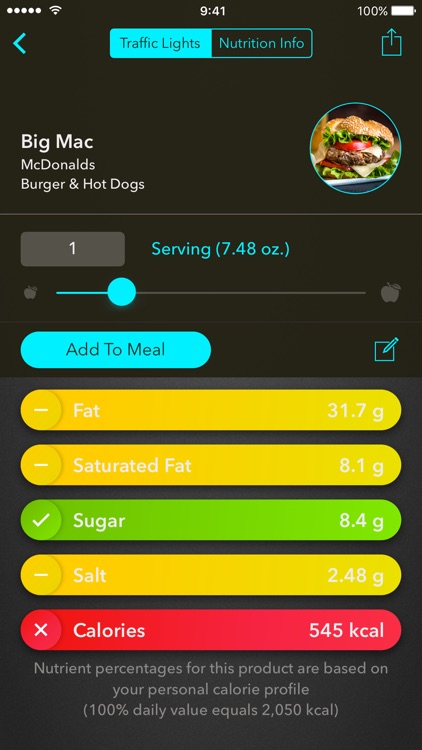 Traffic Light Calorie Counter & Food Guide