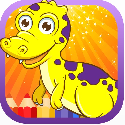 Dinosaur Planet Coloring Book - Page for kid adult iOS App
