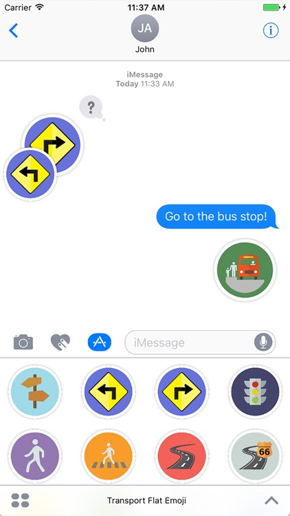 Transport Flat Stickers