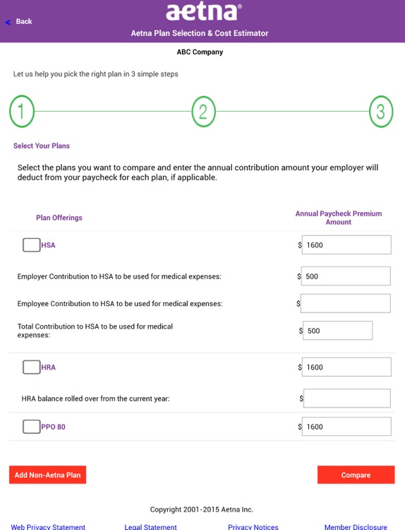 Aetna Plan Selection for iPad screenshot-3