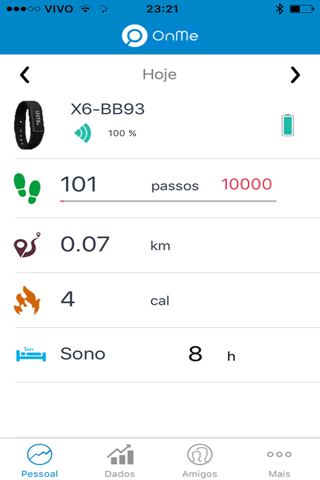 OnMe SmartBand screenshot 2