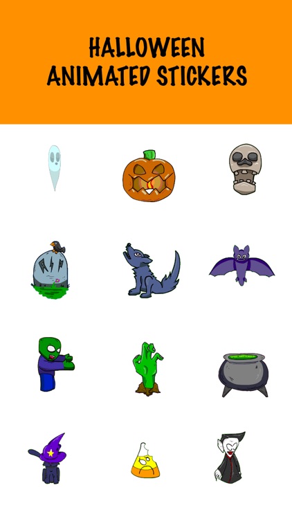 Halloween Monsters Animated Stickers