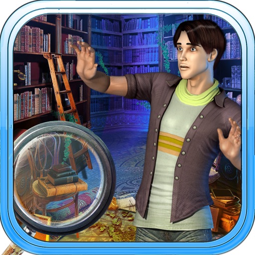 Verstecktes Objekt Geist der Bibliothek Mystisches Buch iOS App