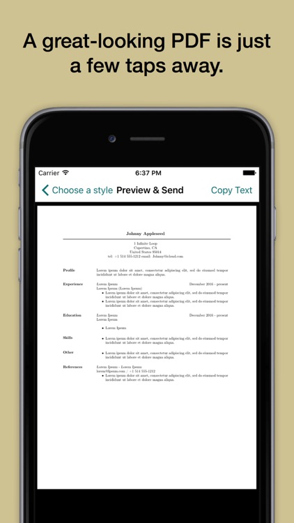 Pocket Resume - The Original CV Builder screenshot-3