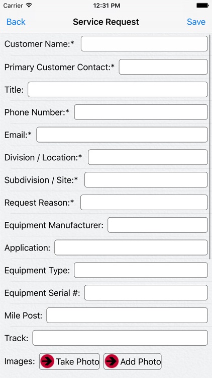 L. B. Foster Rail Technologies Field Service Request