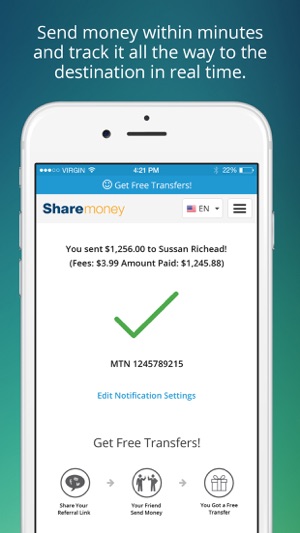 Sharemoney Money Transfers On The App Store - iphone screenshots