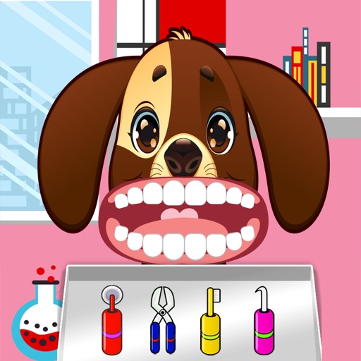 Dog Pet Doctor Dentist Kids Game Icon