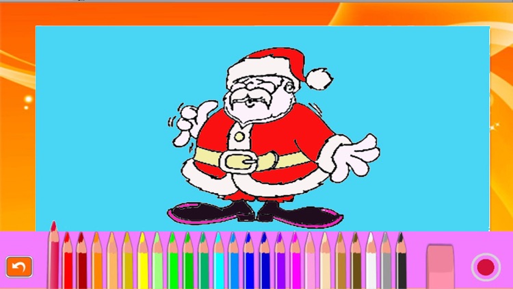 Santa claus markers and Christmas coloring games