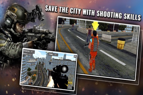 City Defence Shooter Hero - Hold your gun to shoot every possible royale terrorists. screenshot 2